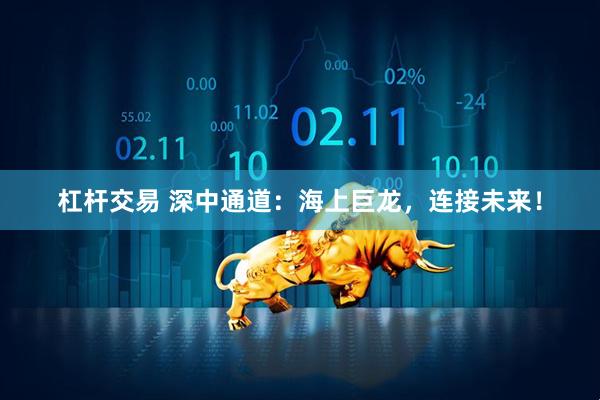 杠杆交易 深中通道：海上巨龙，连接未来！